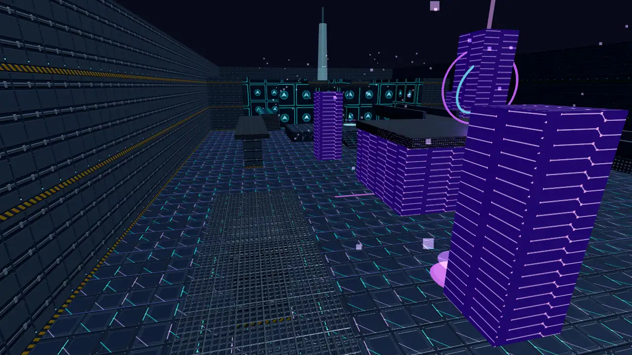 The Core Complex arena: catwalks, skyways and the data core above midfield